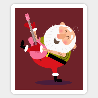 rockin Santa Sticker